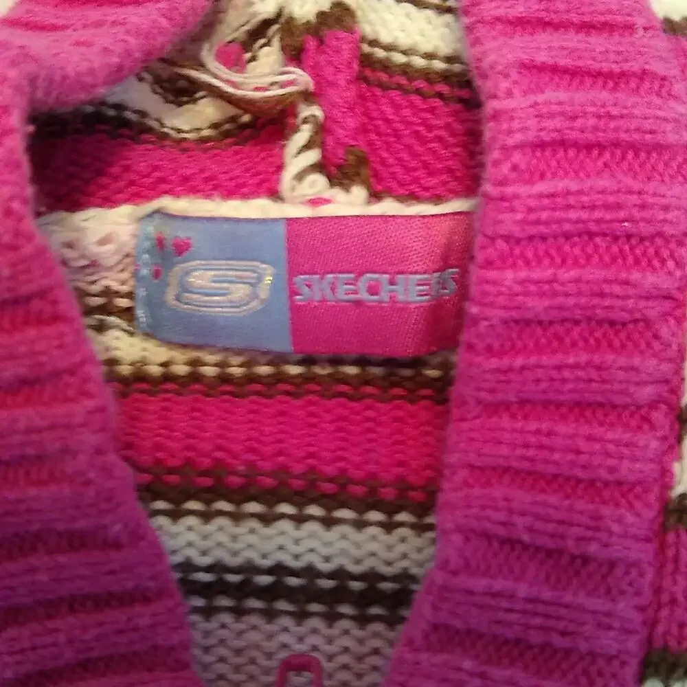 Skechers pink striped girl toddler sweat size 5